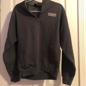 grey quarter zip